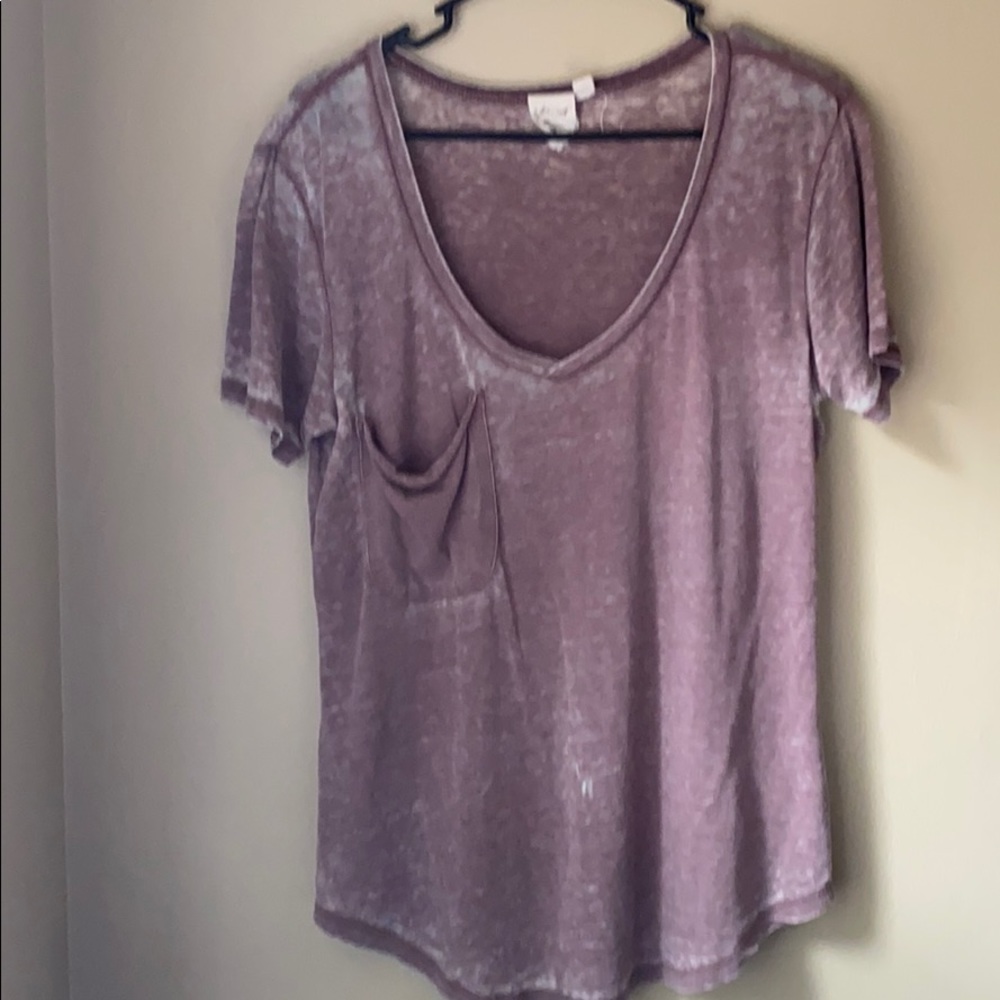 White Crow burgundy v-neck